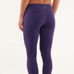 Lululemon Women'’s Wunder Under Reversible Pant In Black/Dense Purple Size 4